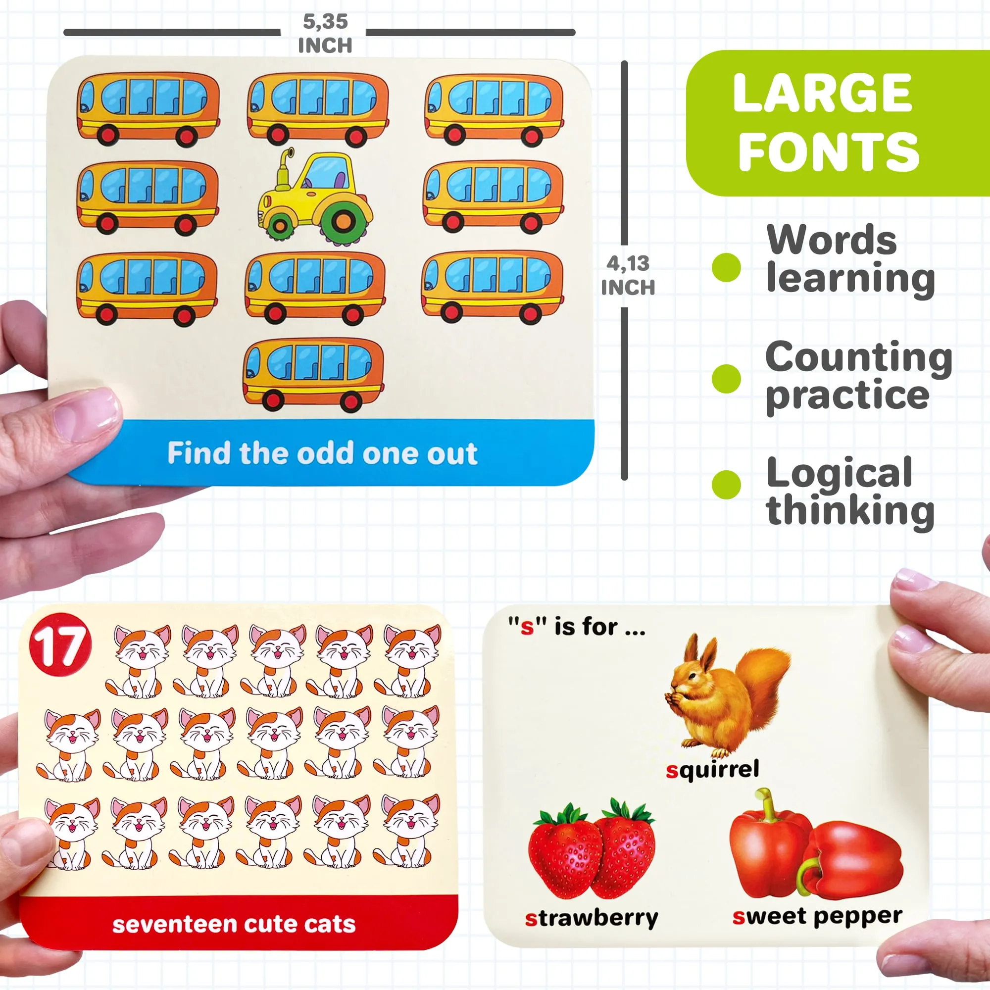 120 Learning Flash Cards for Toddlers | ABC, Numbers, Colors