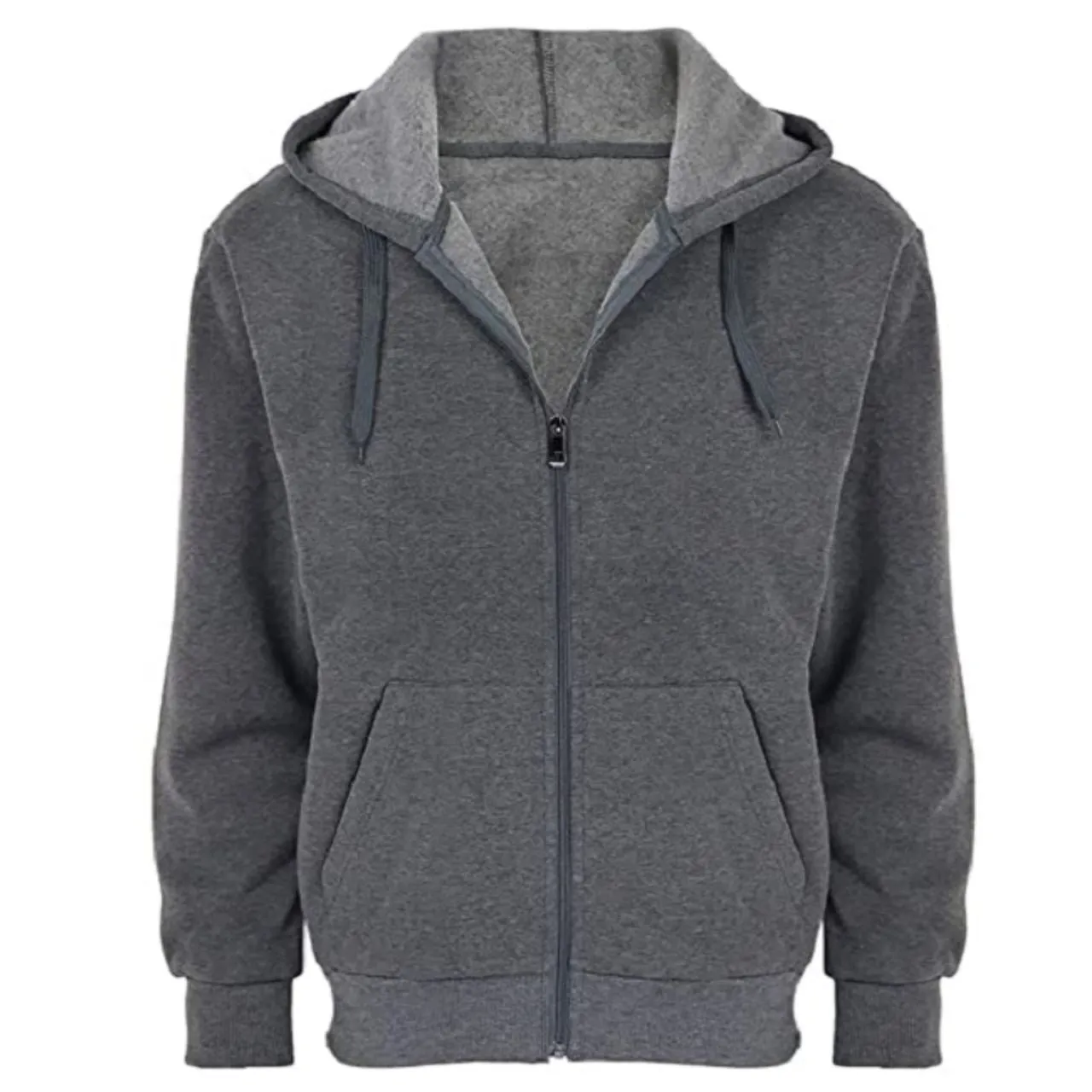 2-Pack: Men's Fleece Cotton Blend Full-Zip Hoodie