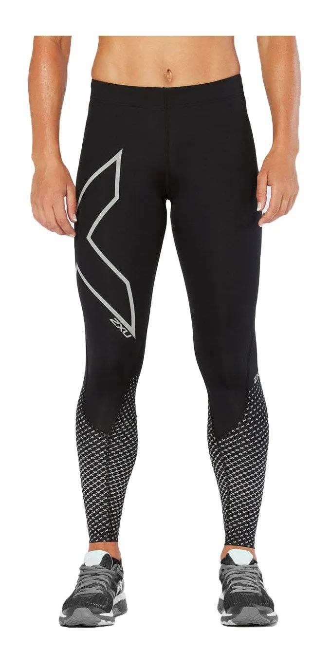 2XU Reflective Full-Length Tights - Womens - BLK/SRF