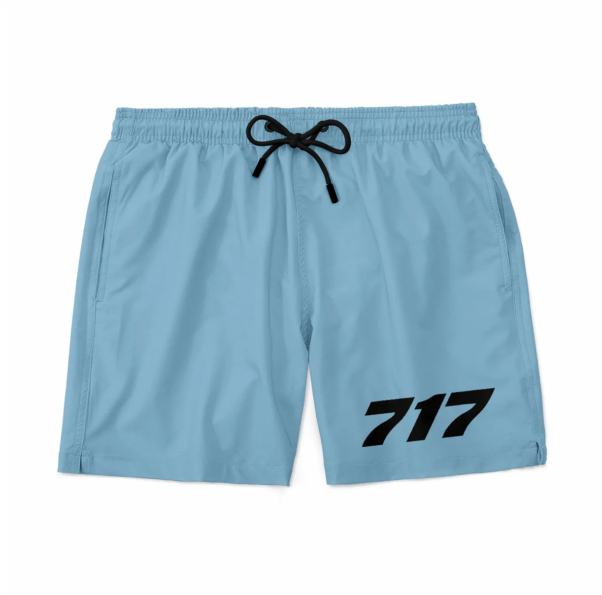 717 Flat Text Designed Swim Trunks & Shorts