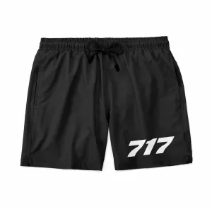 717 Flat Text Designed Swim Trunks & Shorts