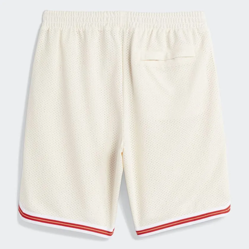 ADIDAS TYSHAWN B BALL SHORTS WHITE / SCARLET