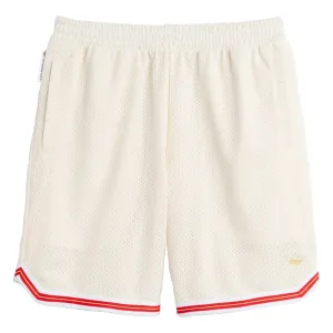 ADIDAS TYSHAWN B BALL SHORTS WHITE / SCARLET