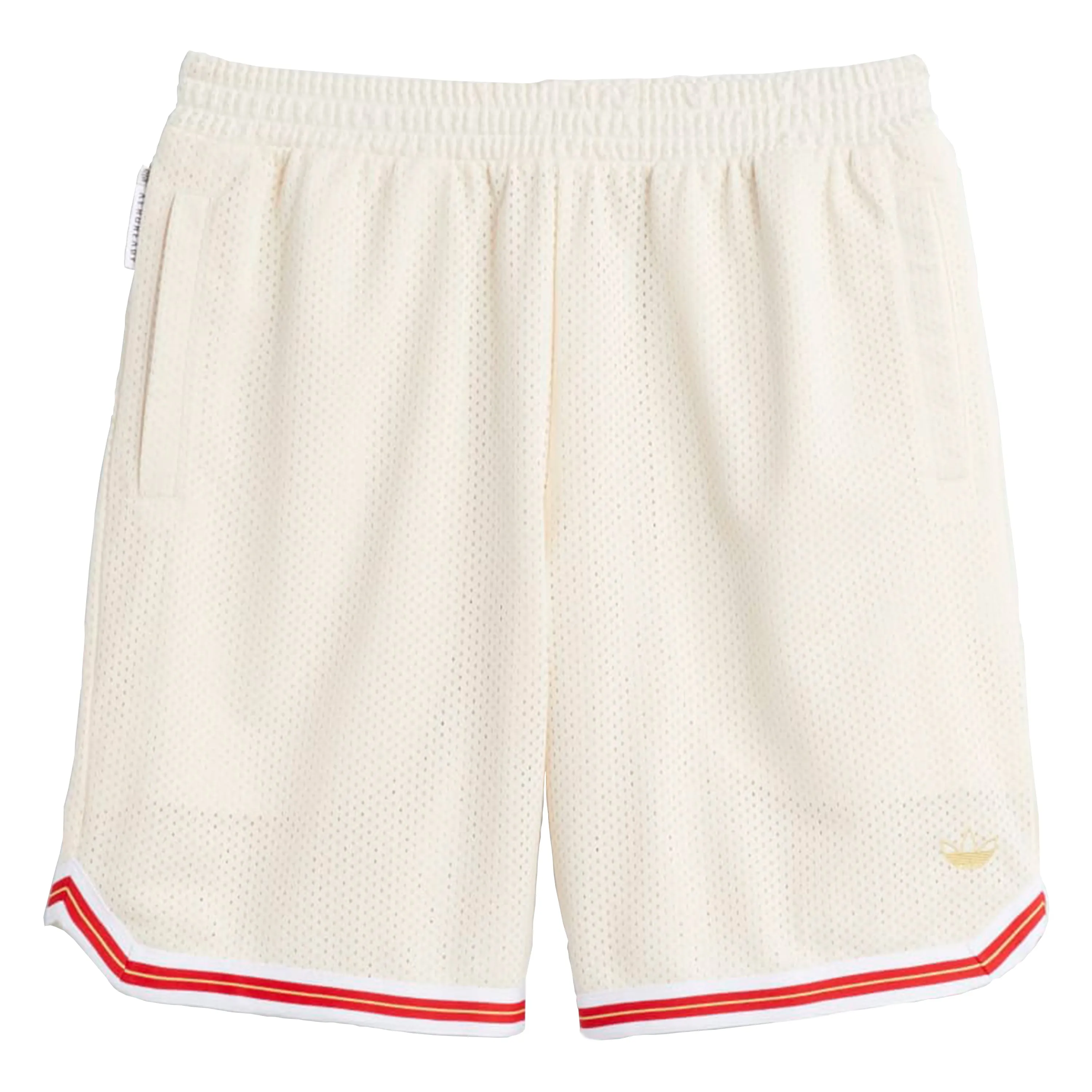 ADIDAS TYSHAWN B BALL SHORTS WHITE / SCARLET