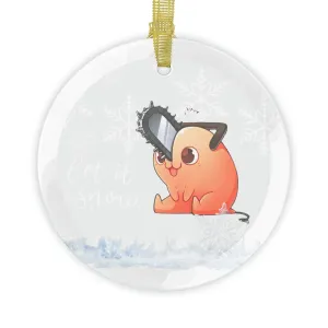 Anime Pochita Ornament Festive Glass Ornament