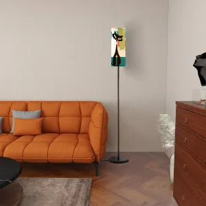 Atomic Cat Mid Century Modern Kitschy Floor Lamp