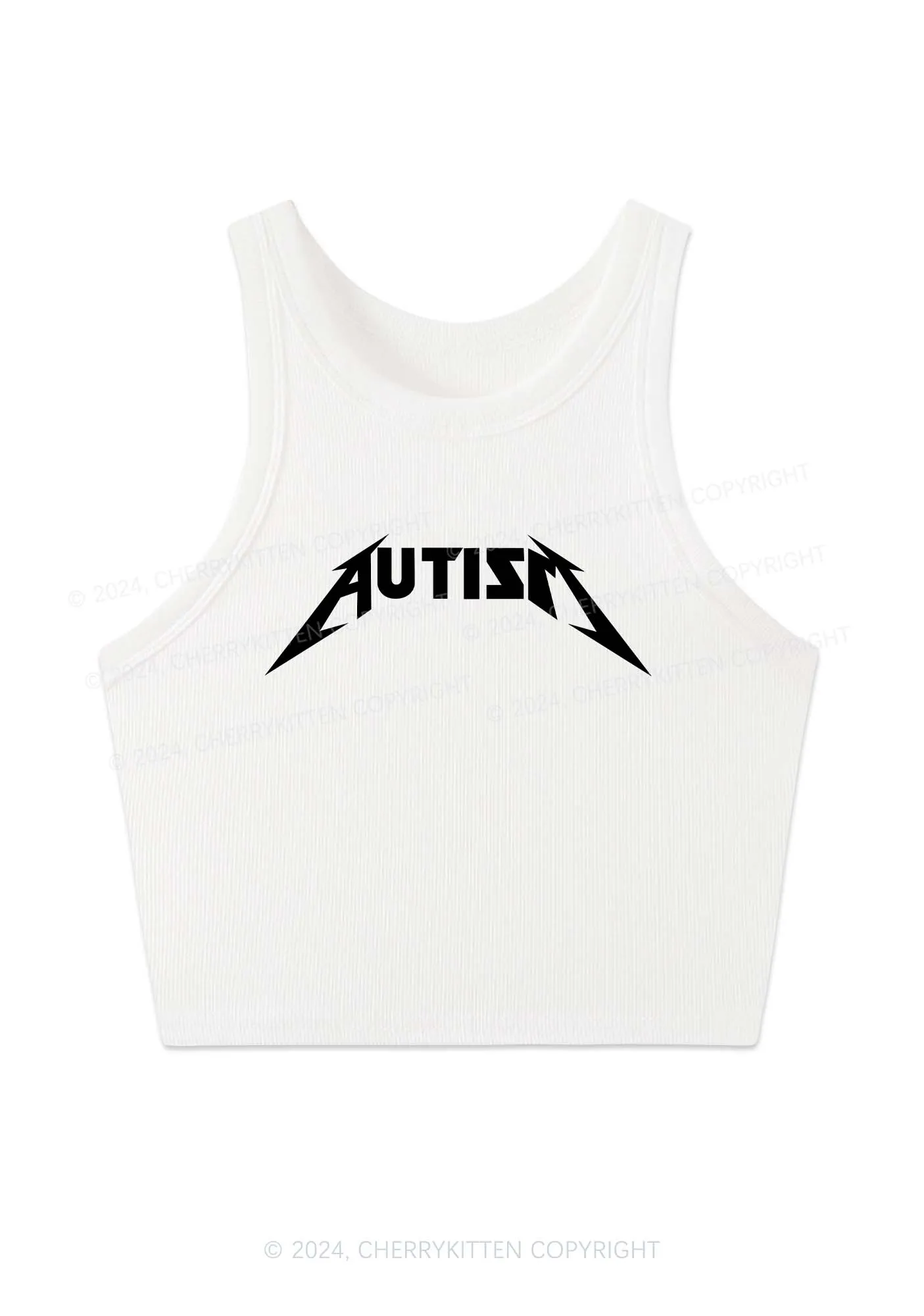 Autism Patient Y2K Crop Tank Top Cherrykitten