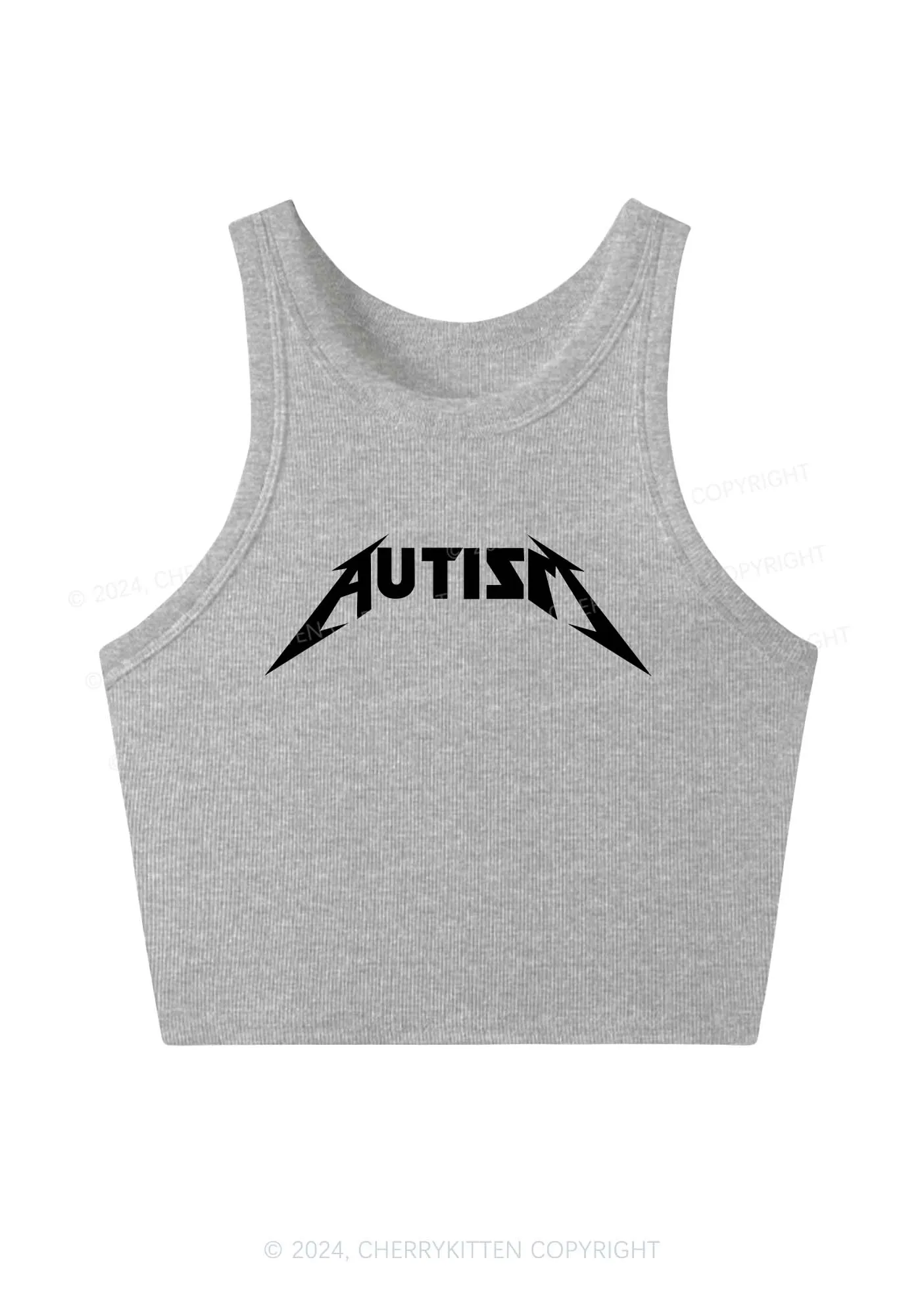 Autism Patient Y2K Crop Tank Top Cherrykitten