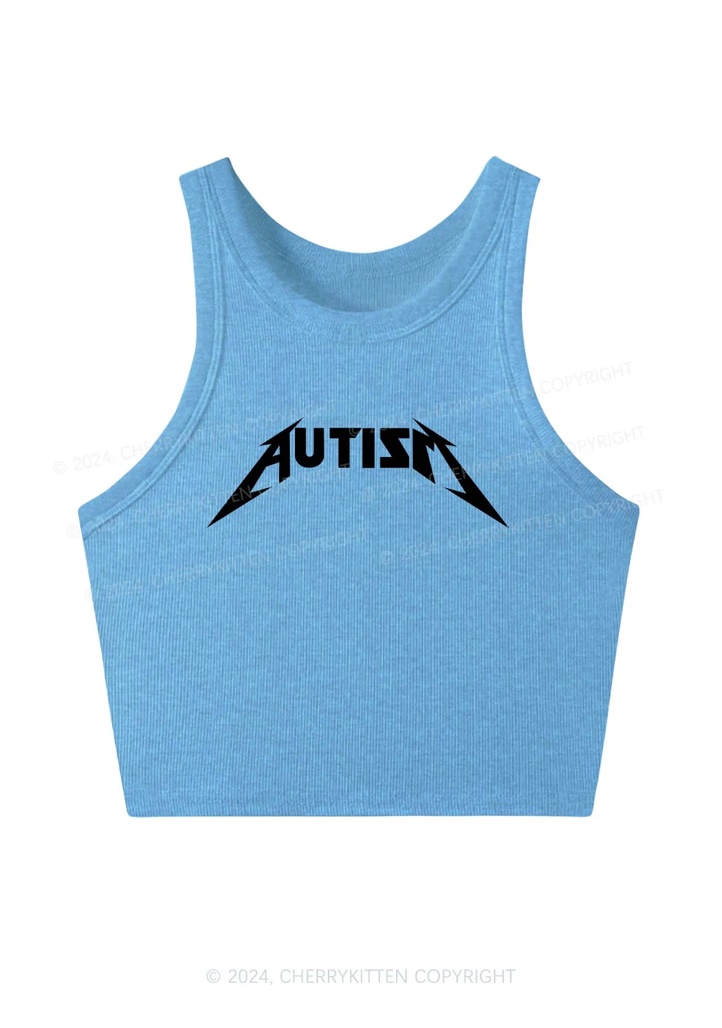 Autism Patient Y2K Crop Tank Top Cherrykitten