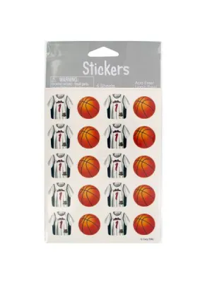 Basketball and All Star Jersey Stickers (Available in a pack of 24)