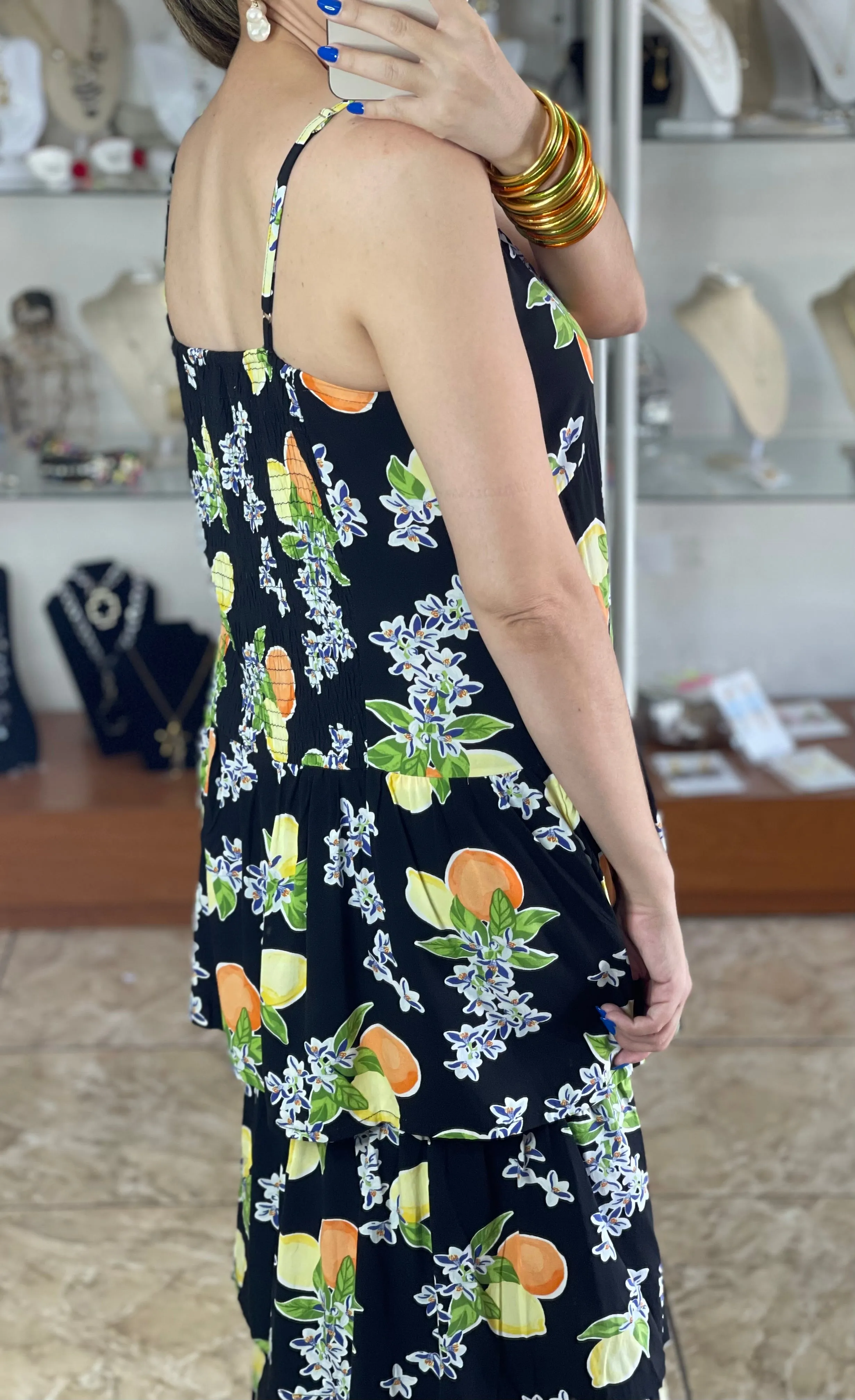 Black Lemons Maxi Dress