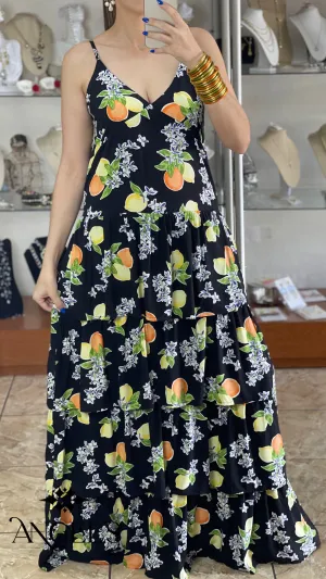 Black Lemons Maxi Dress