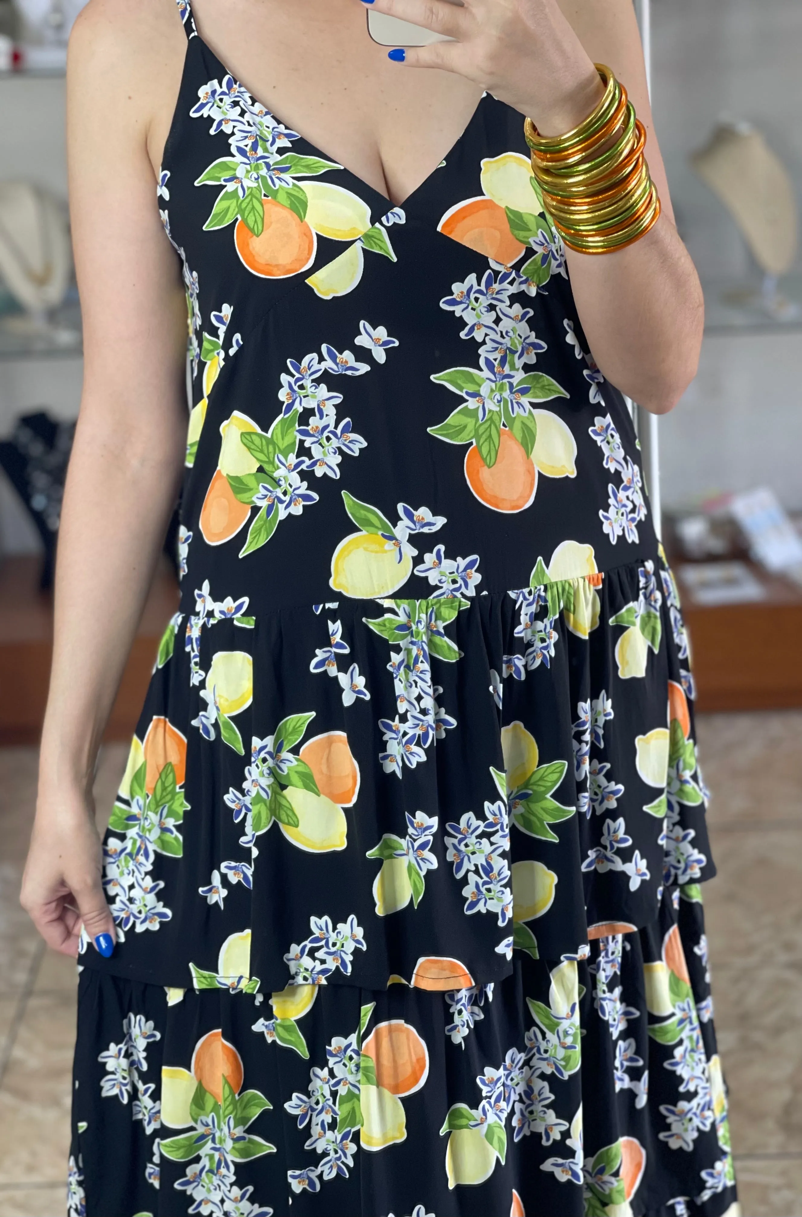 Black Lemons Maxi Dress