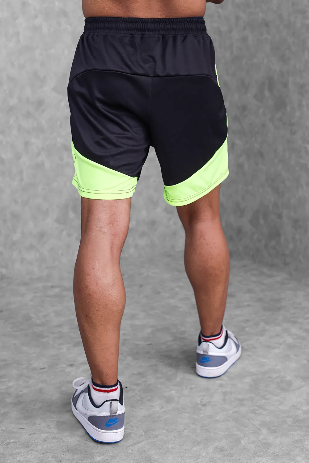 Block Training Shorts- Neon Green