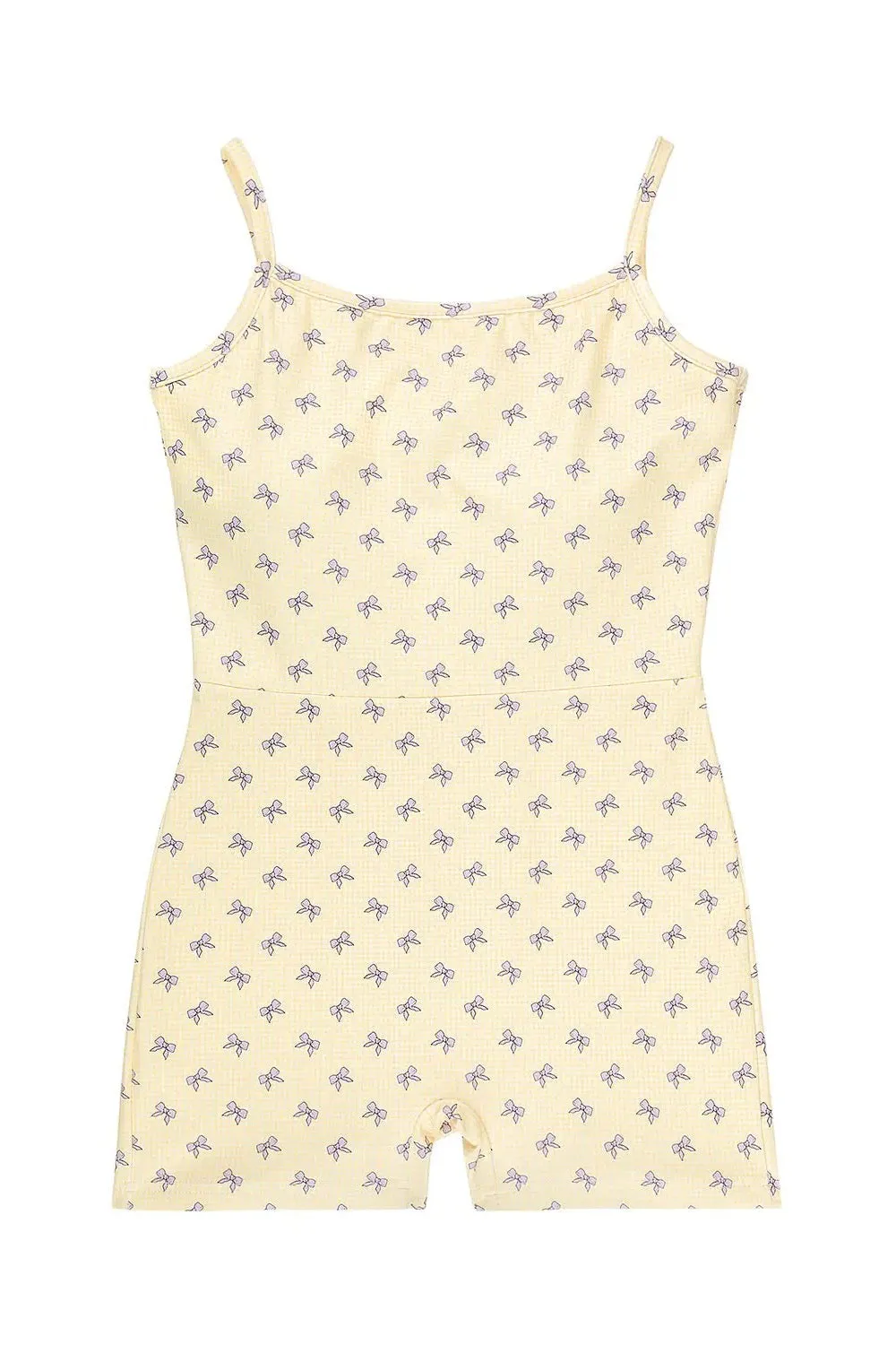 Bow Romper ~ Lavender/Yellow