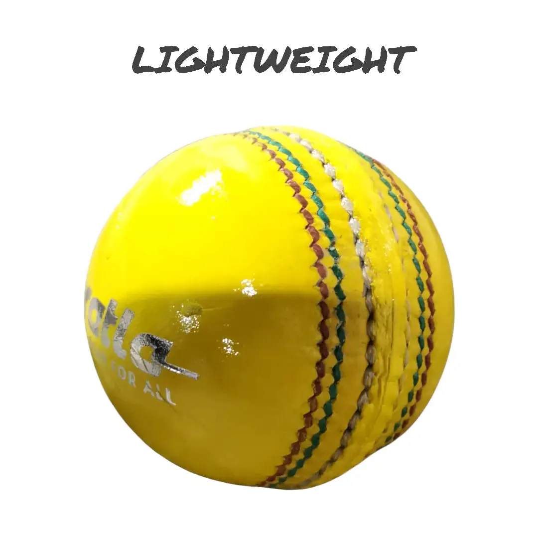 Bratla Indoor Cricket Ball Yellow Lightweight Specifically Designed for Indoor Games