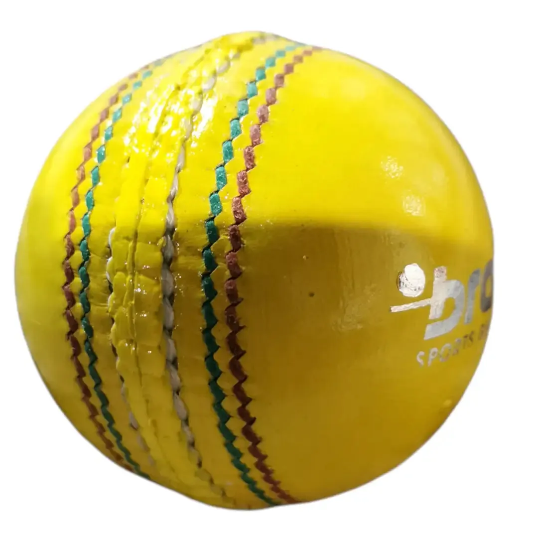 Bratla Indoor Cricket Ball Yellow Lightweight Specifically Designed for Indoor Games