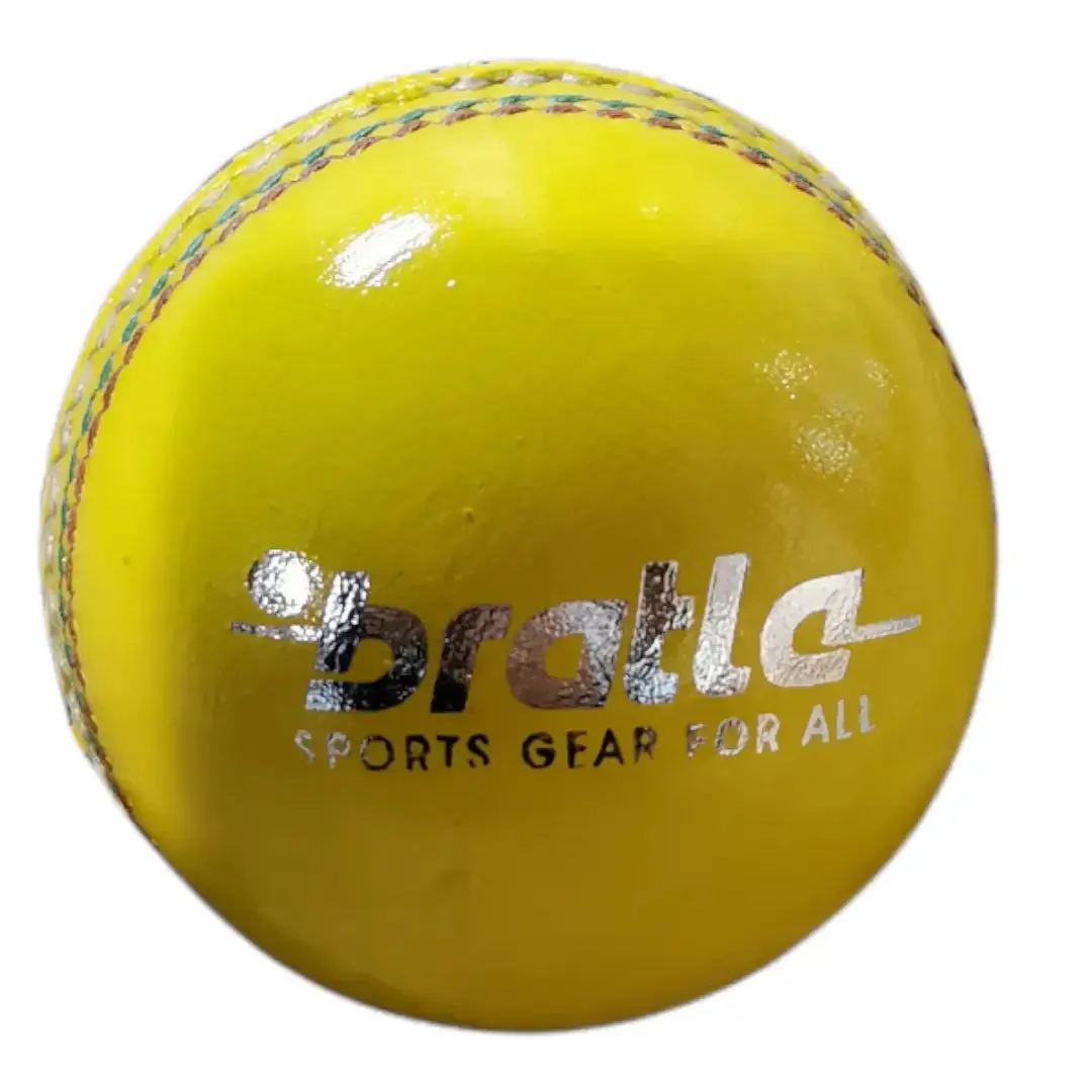 Bratla Indoor Cricket Ball Yellow Lightweight Specifically Designed for Indoor Games