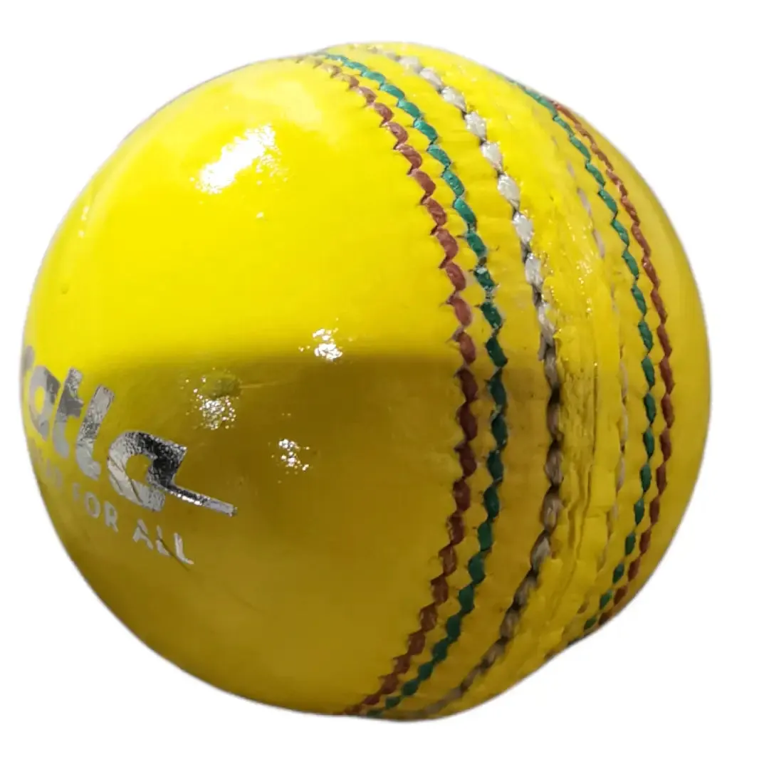 Bratla Indoor Cricket Ball Yellow Lightweight Specifically Designed for Indoor Games