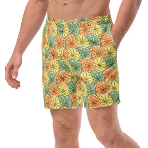 Citrus fruit pattern swim trunks for men’s