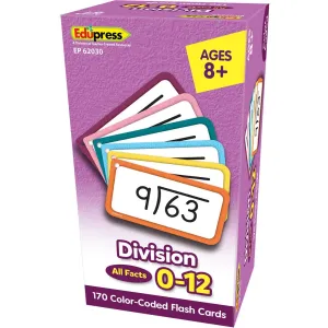 Division Flash Cards - All Facts 0-12