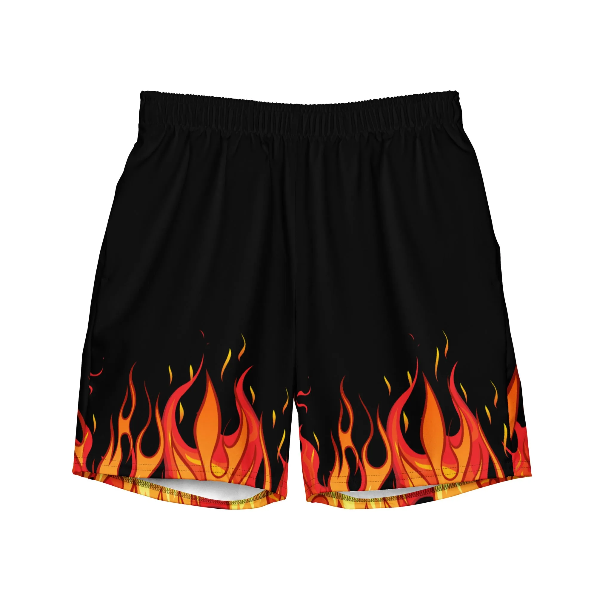 Fire flame swim trunk for men's