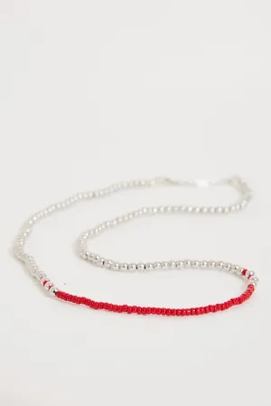 Flash Necklace Red/Silver