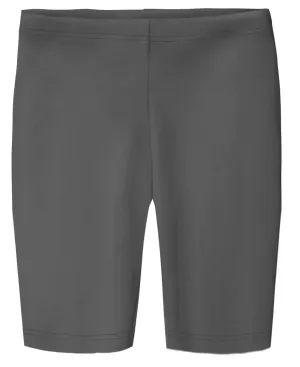 Girls Soft Cotton Long Bike Shorts | Charcoal