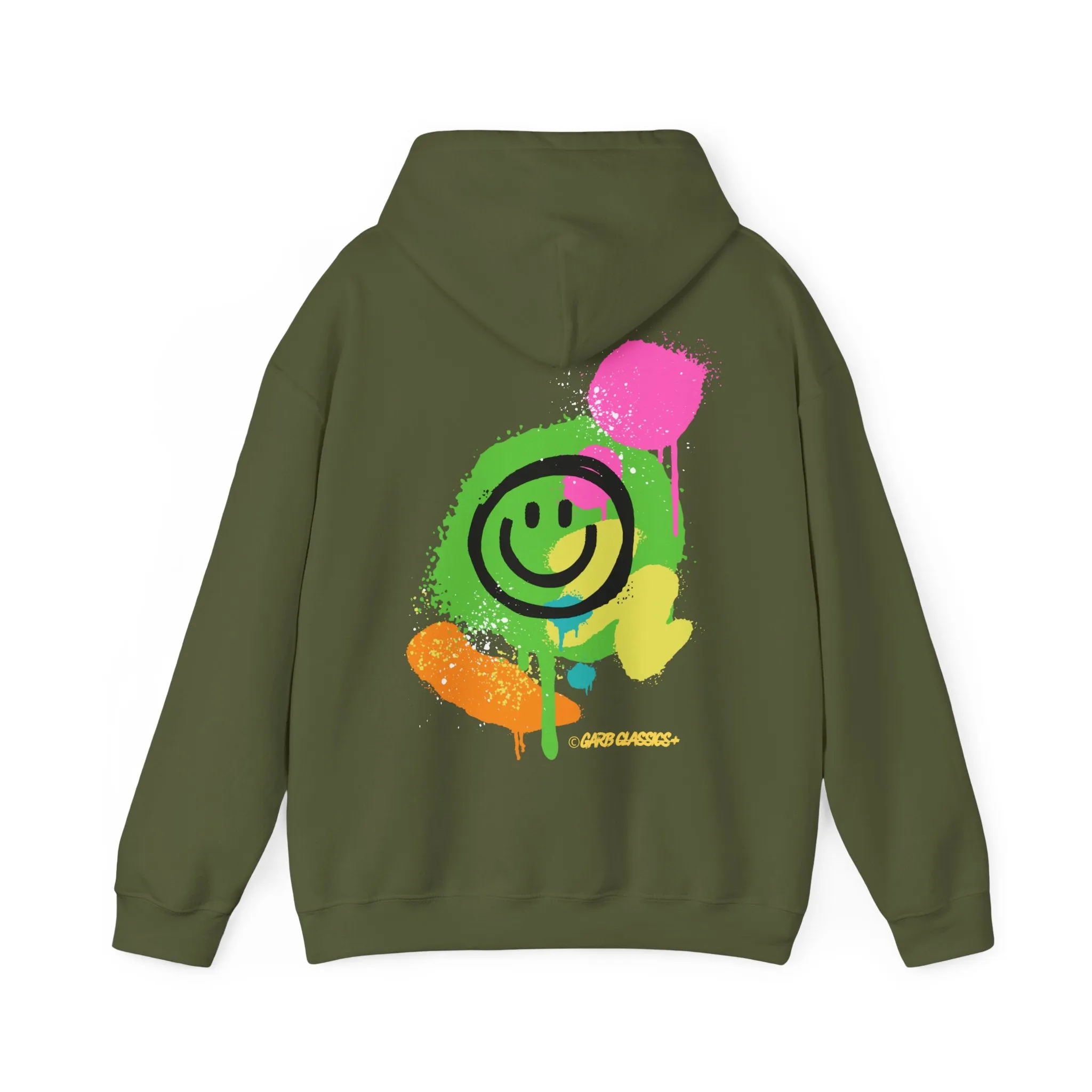 Graffiti Smiley Graphic Hoodie