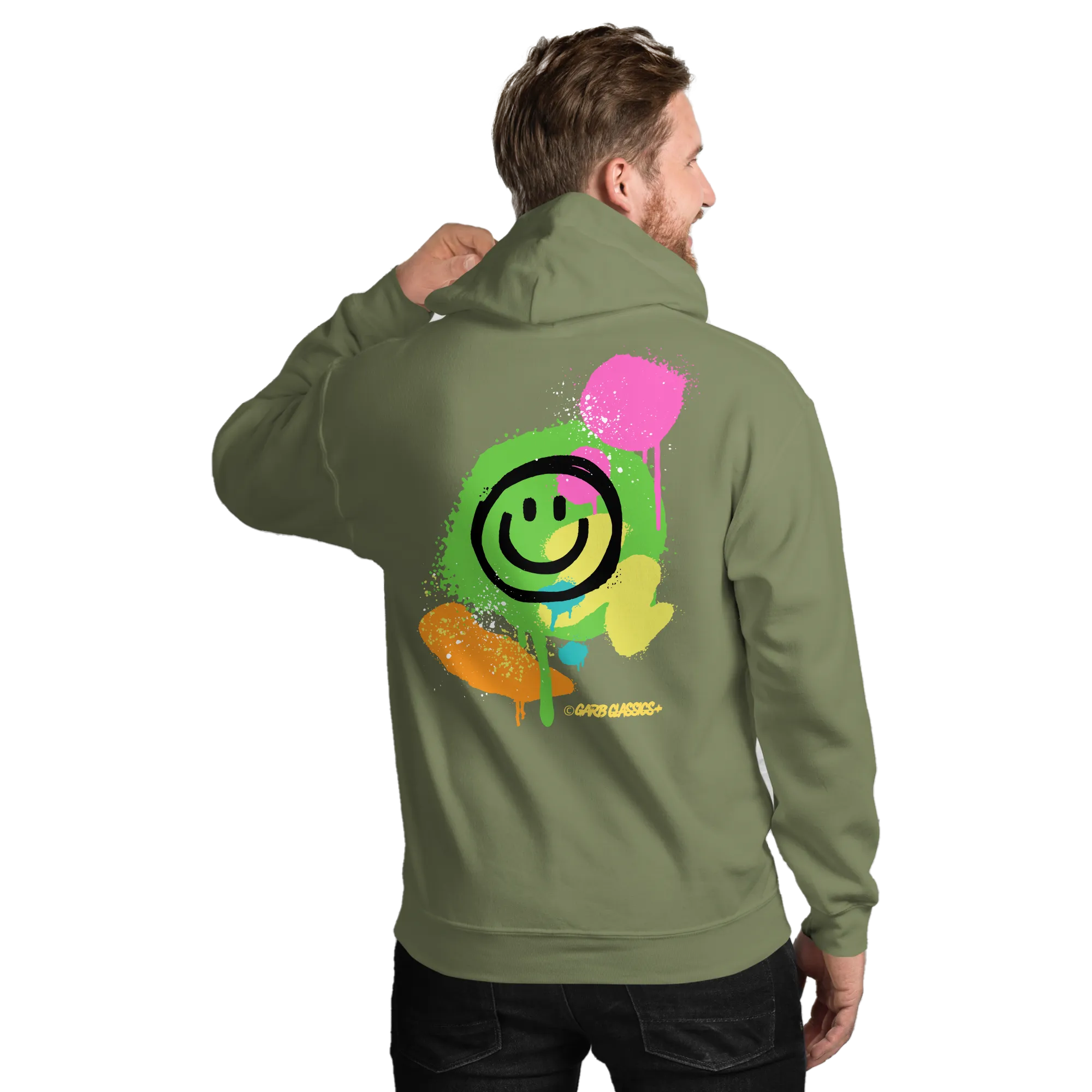 Graffiti Smiley Graphic Hoodie