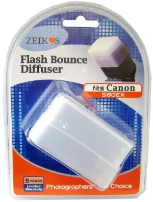 Hard Flash diffuser for Canon 580EX flash (White)