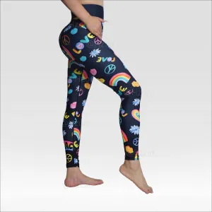 HZORI® |High Waist Printed Yoga Pants for Women, Tummy Control Running Sports Workout Yoga Leggings | Cartoon Element Style