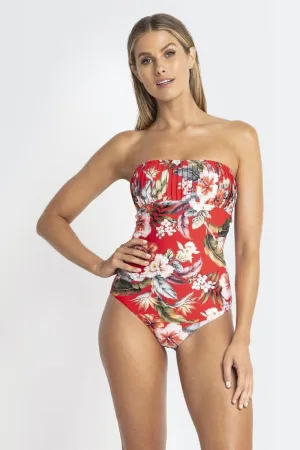 Isla Sunseeker  Pintuck Bandeau One Piece