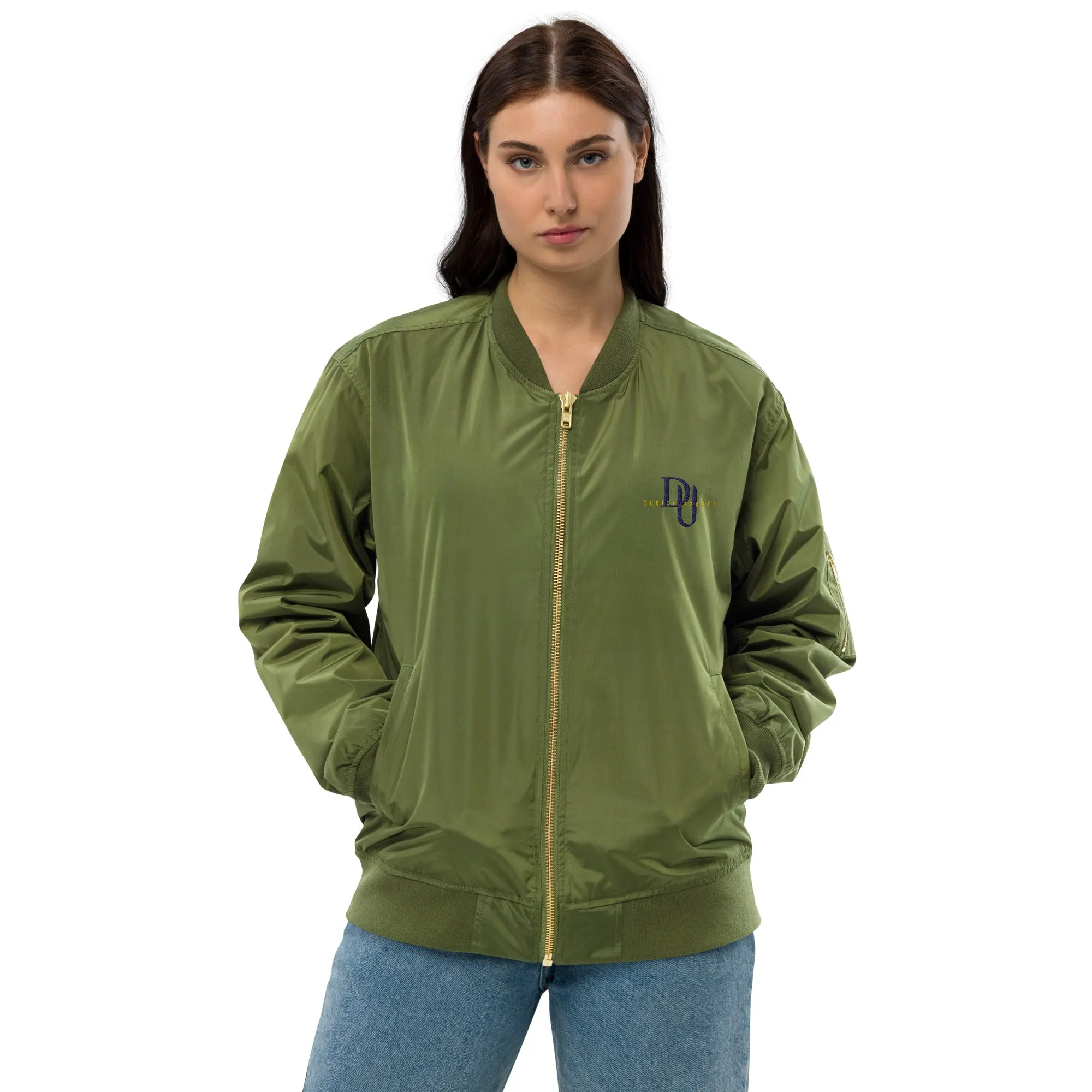 Journey Army Green recycled bomber jacket