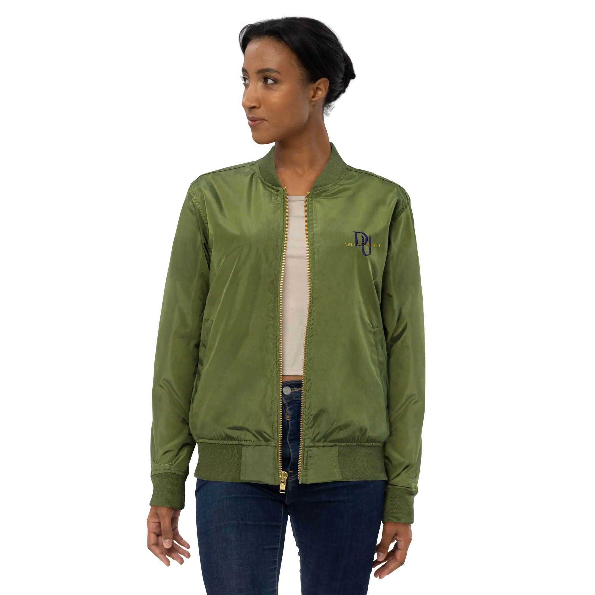 Journey Army Green recycled bomber jacket