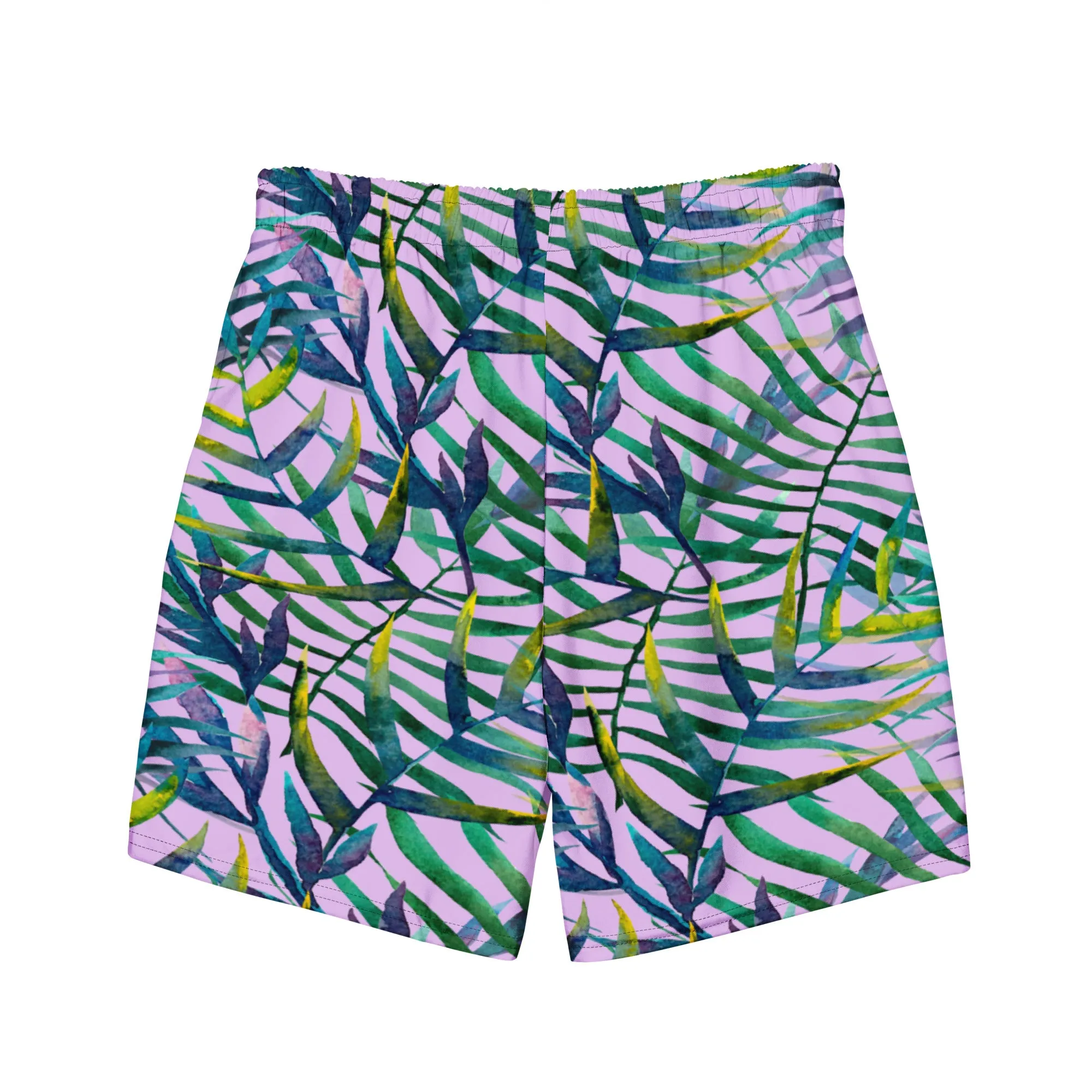 Leaf print swim trunk for men's