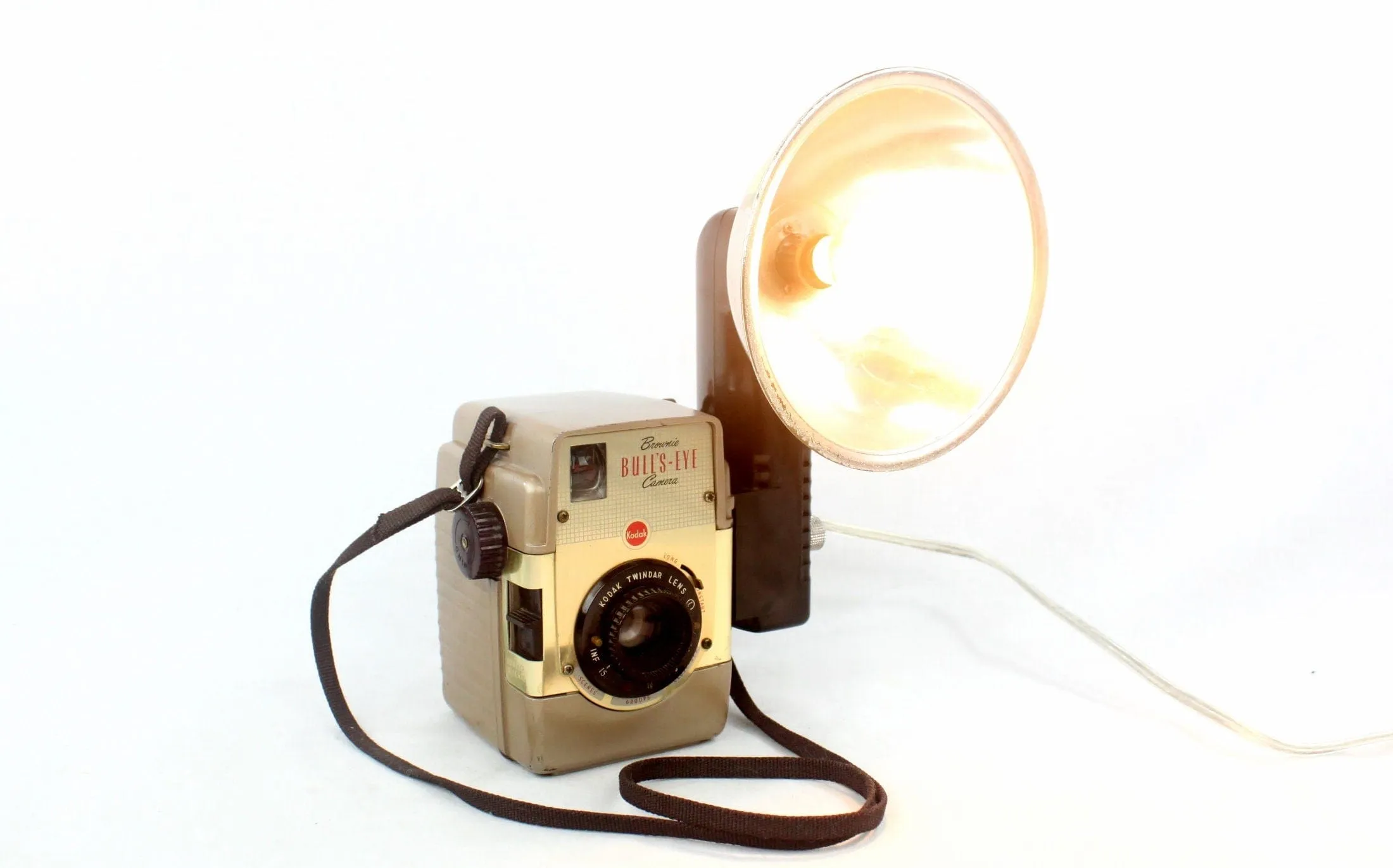 LED Reading Lamp - Gold-Version Kodak Brownie Bull's Eye Vintage Camera