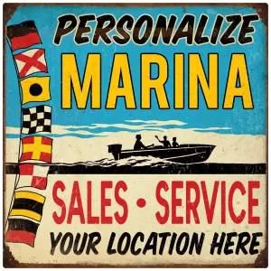 Marina Sales Service Personalized Decal