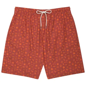 Men's 8" Swim Trunks Boxer Brief Liner | "Desert"