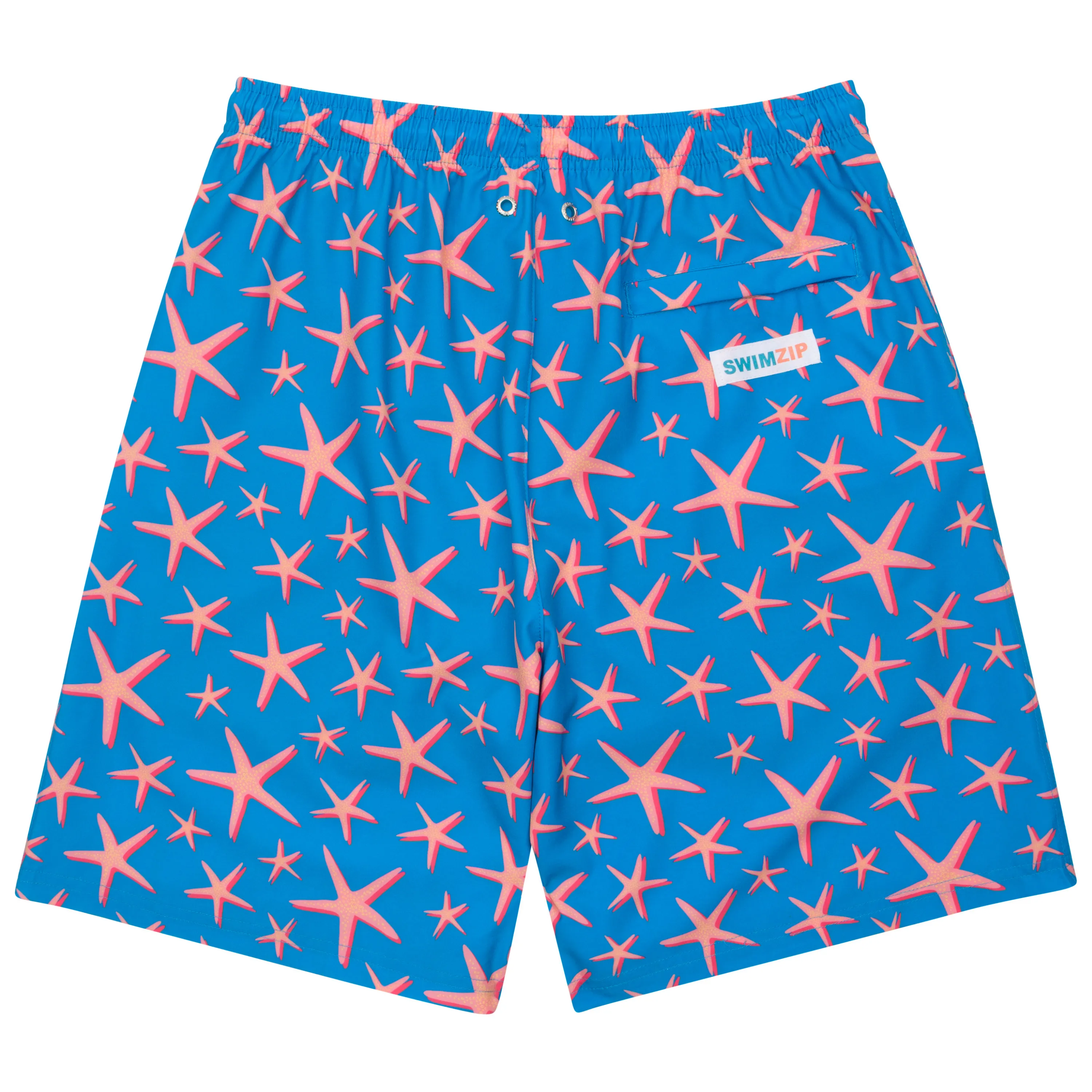 Men's 8" Swim Trunks Boxer Brief Liner | "Starfish"