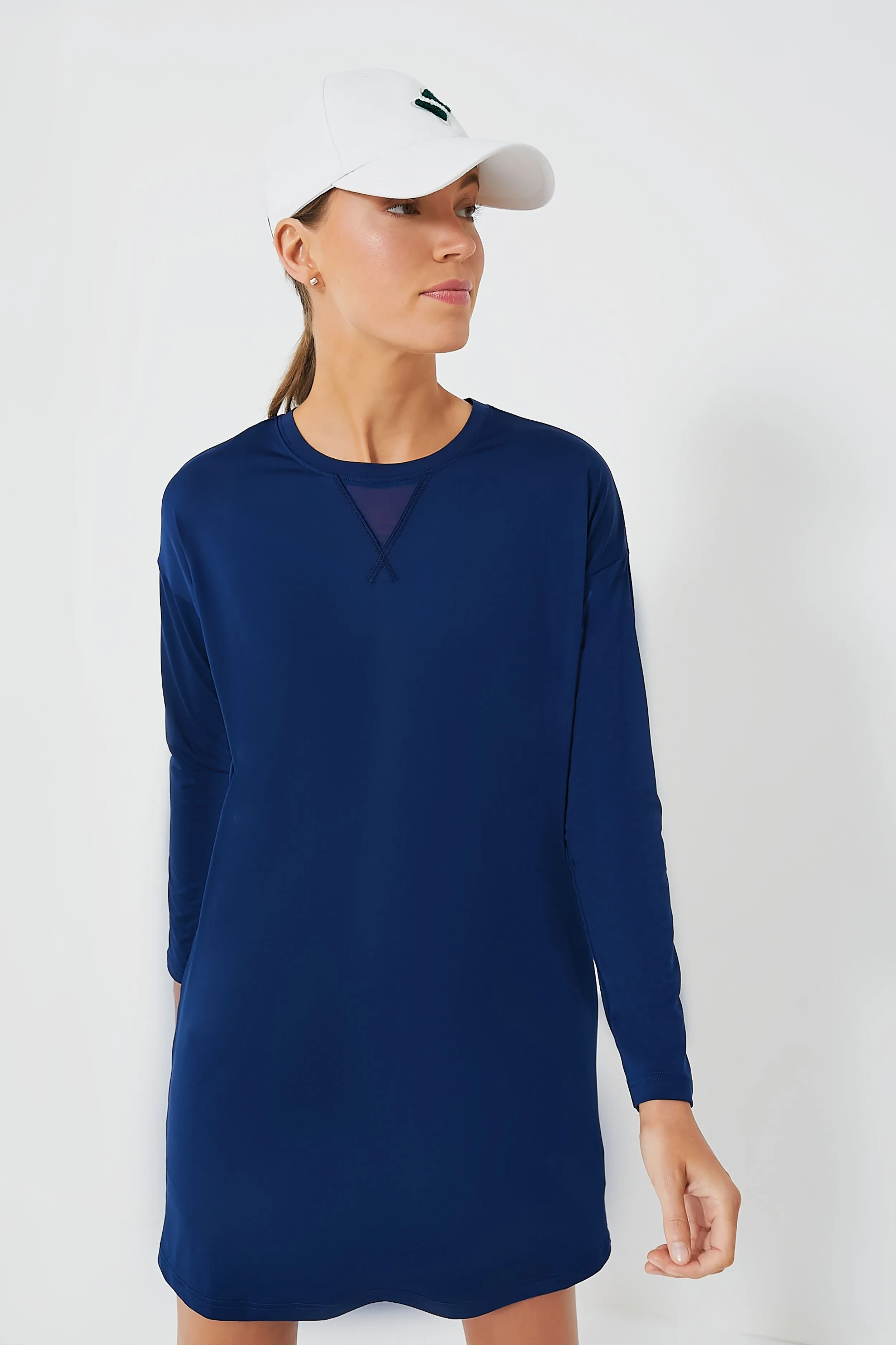 Navy Long Sleeve Corinne Sport Dress