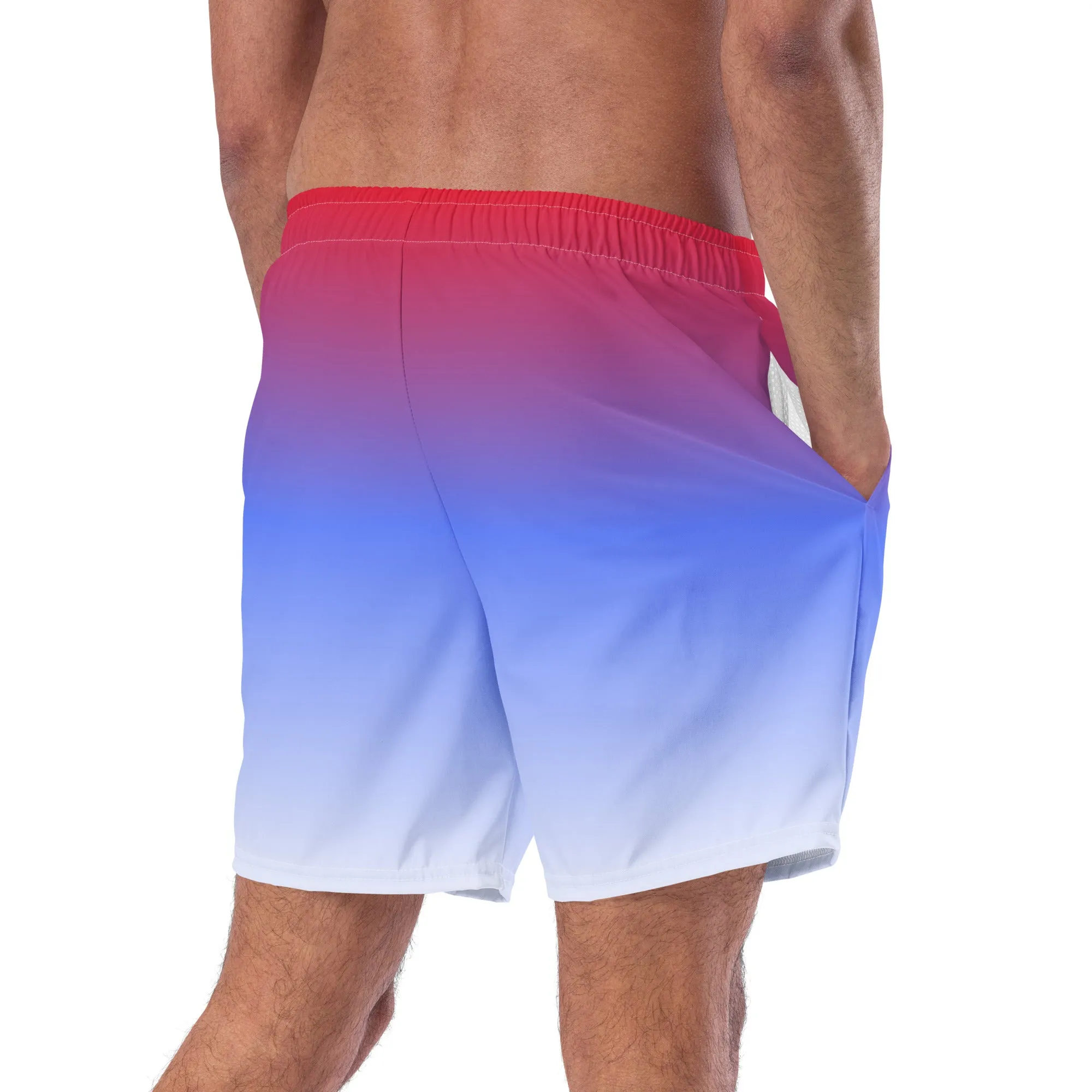 Ombre print swim trunk for men