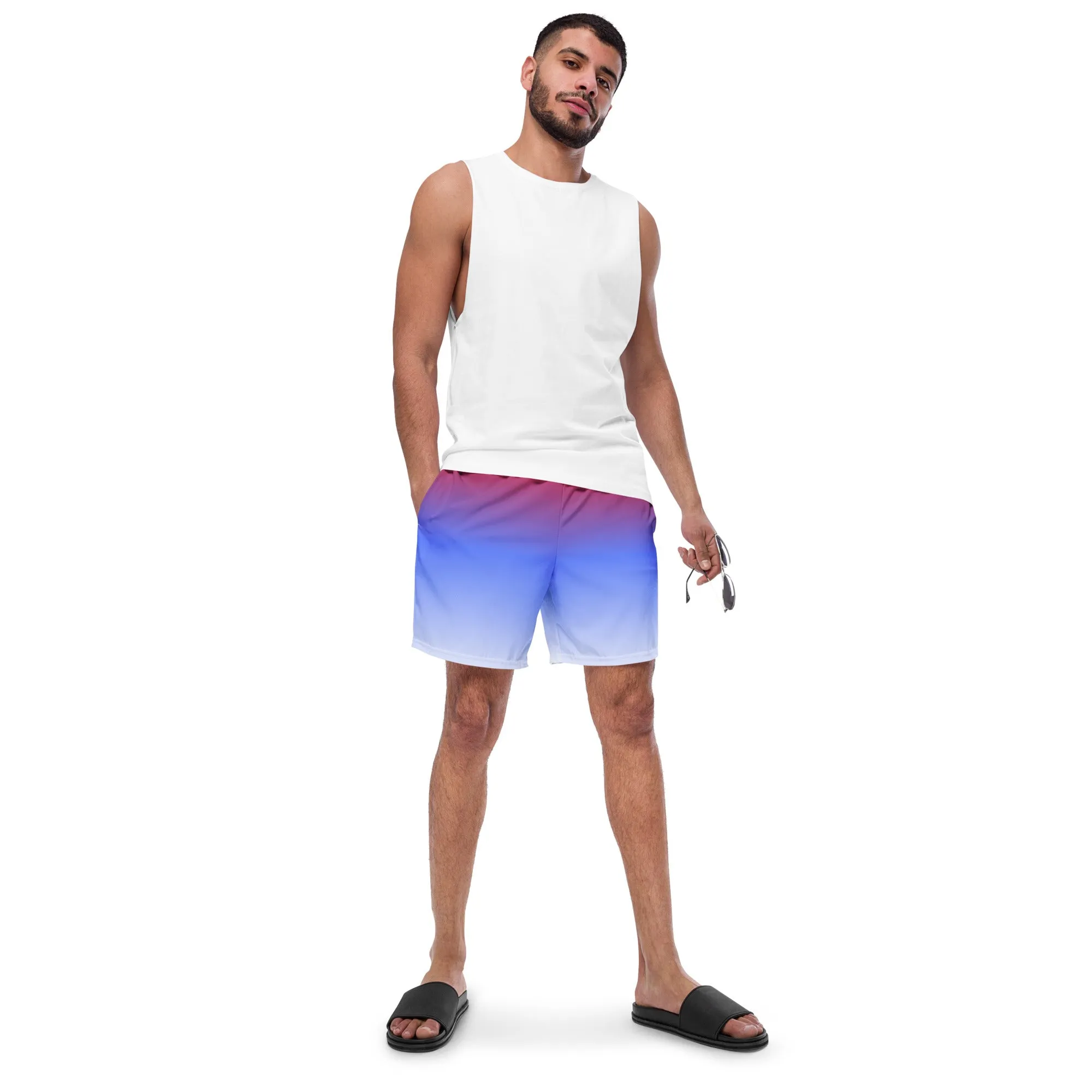 Ombre print swim trunk for men