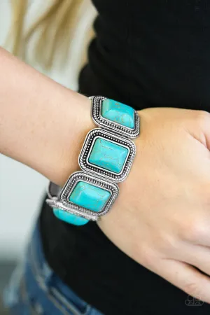 Open Door Jewelry - Cowgirl Chic - Blue Bracelet - Paparazzi Accessories