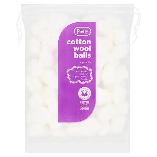 Pretty Cotton Wool Balls 40g (Case of 6)