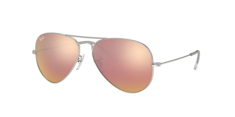 Ray-Ban Aviator Flash Lenses Non-Polarized Sunglasses - Matte Arista/Copper Flash