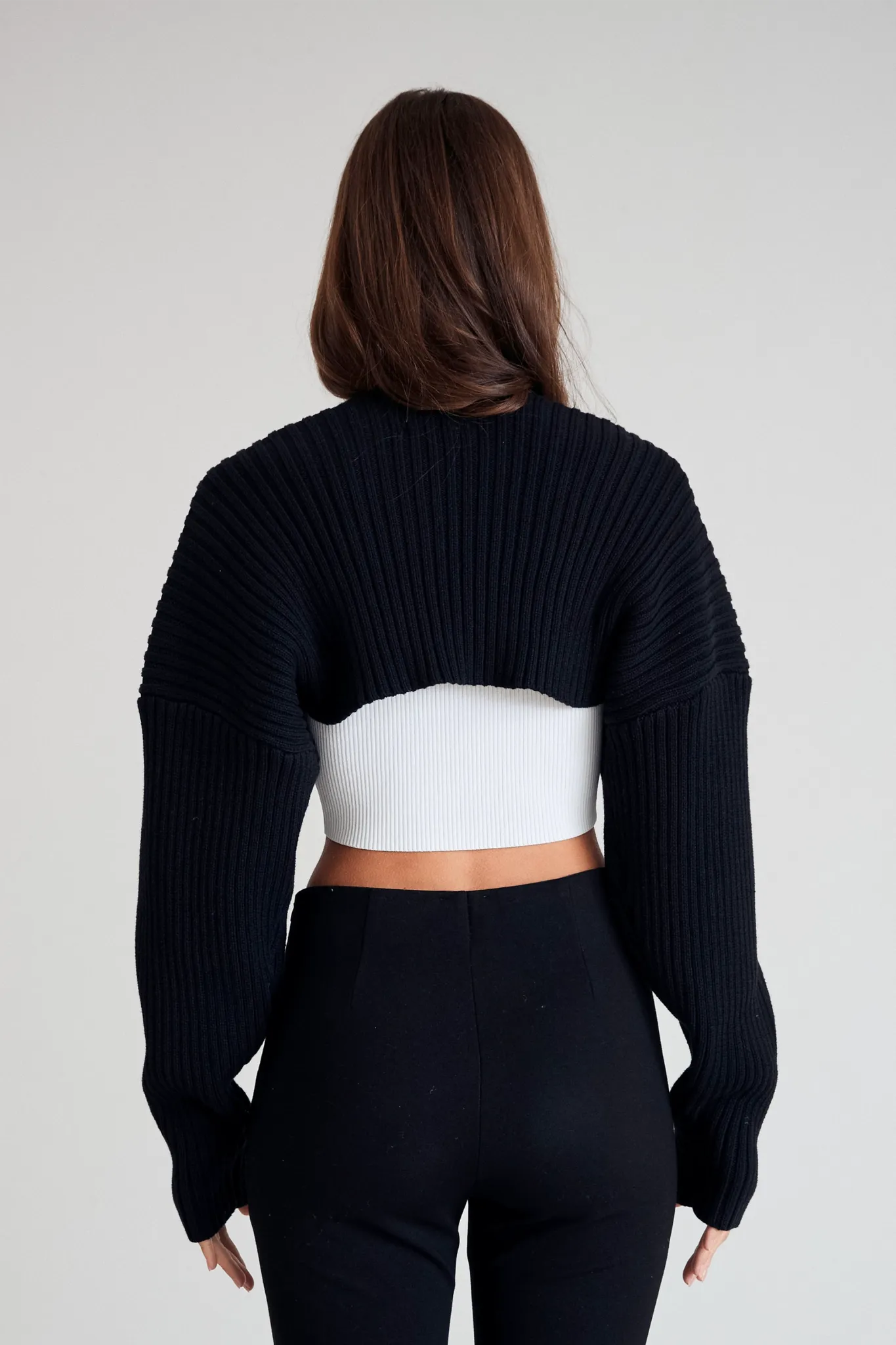 Rib Knit Bolero (Black)