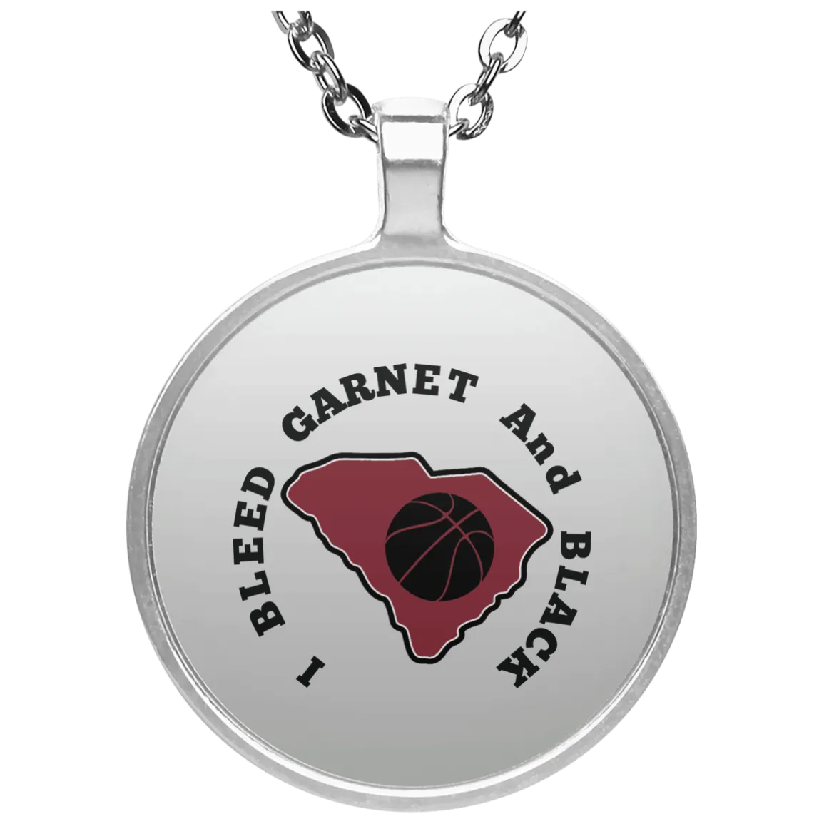 S. Carolina Circular Basketball Necklace