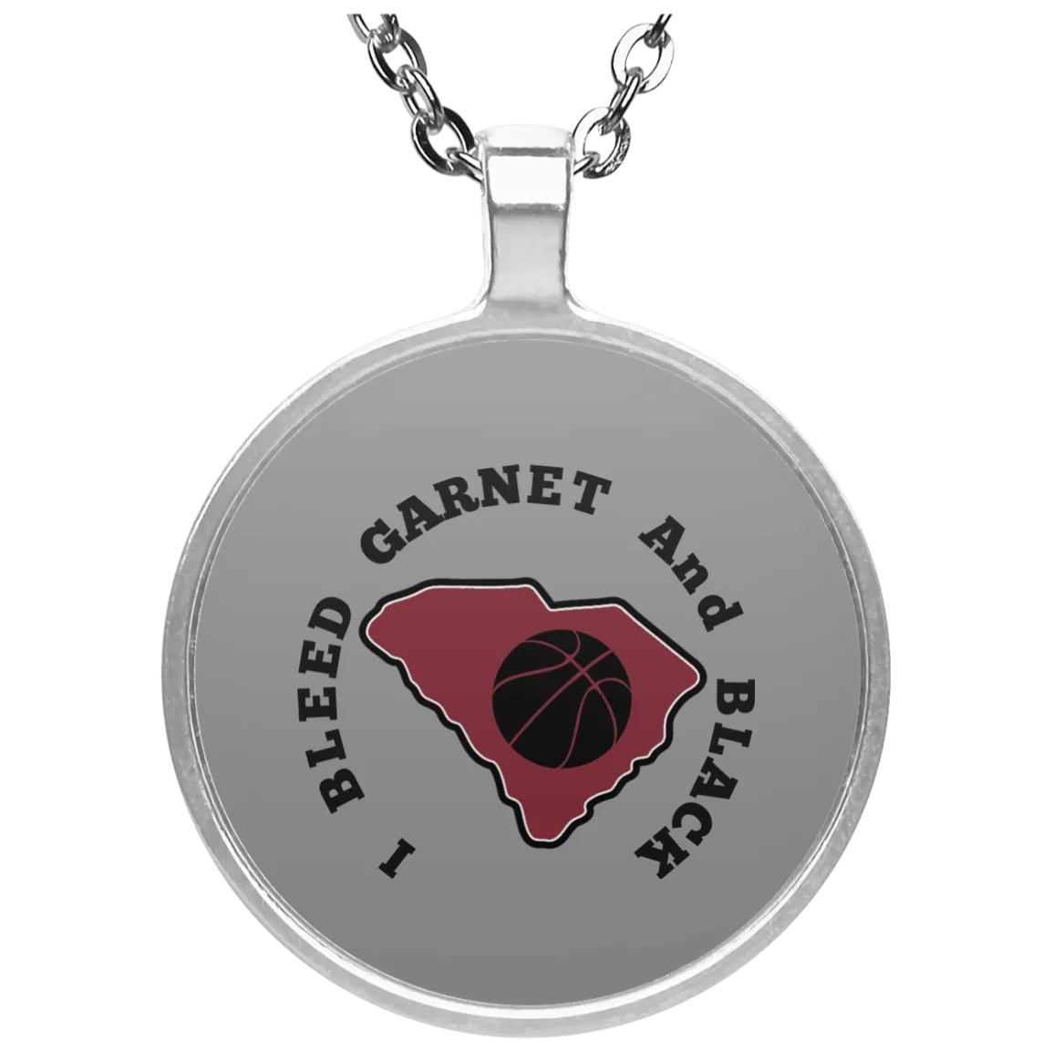 S. Carolina Circular Basketball Necklace