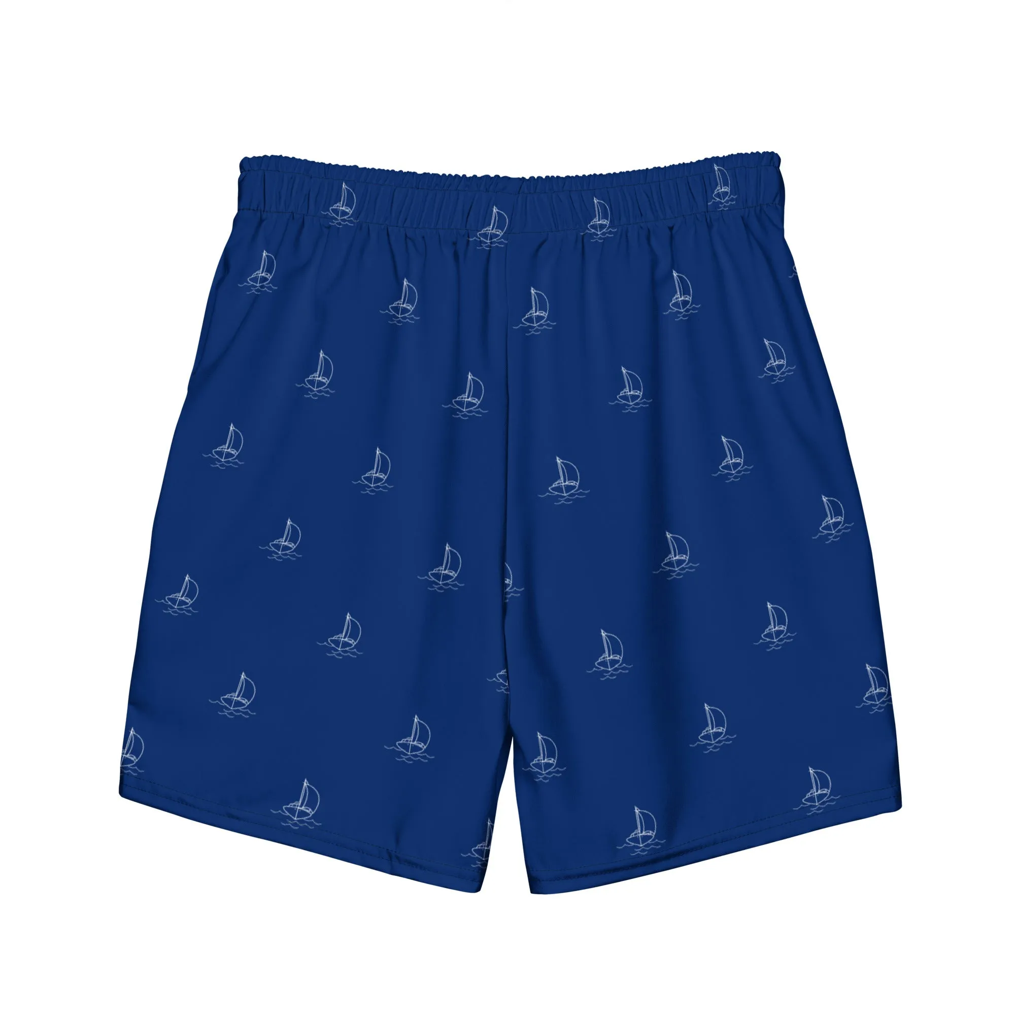 Sailboat print swim trunk for men